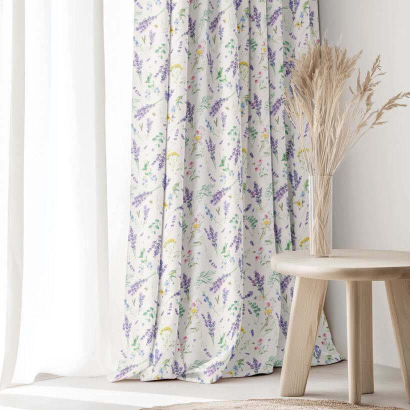 Dekorativer Vorhang Valencia - Lavendelgarten
