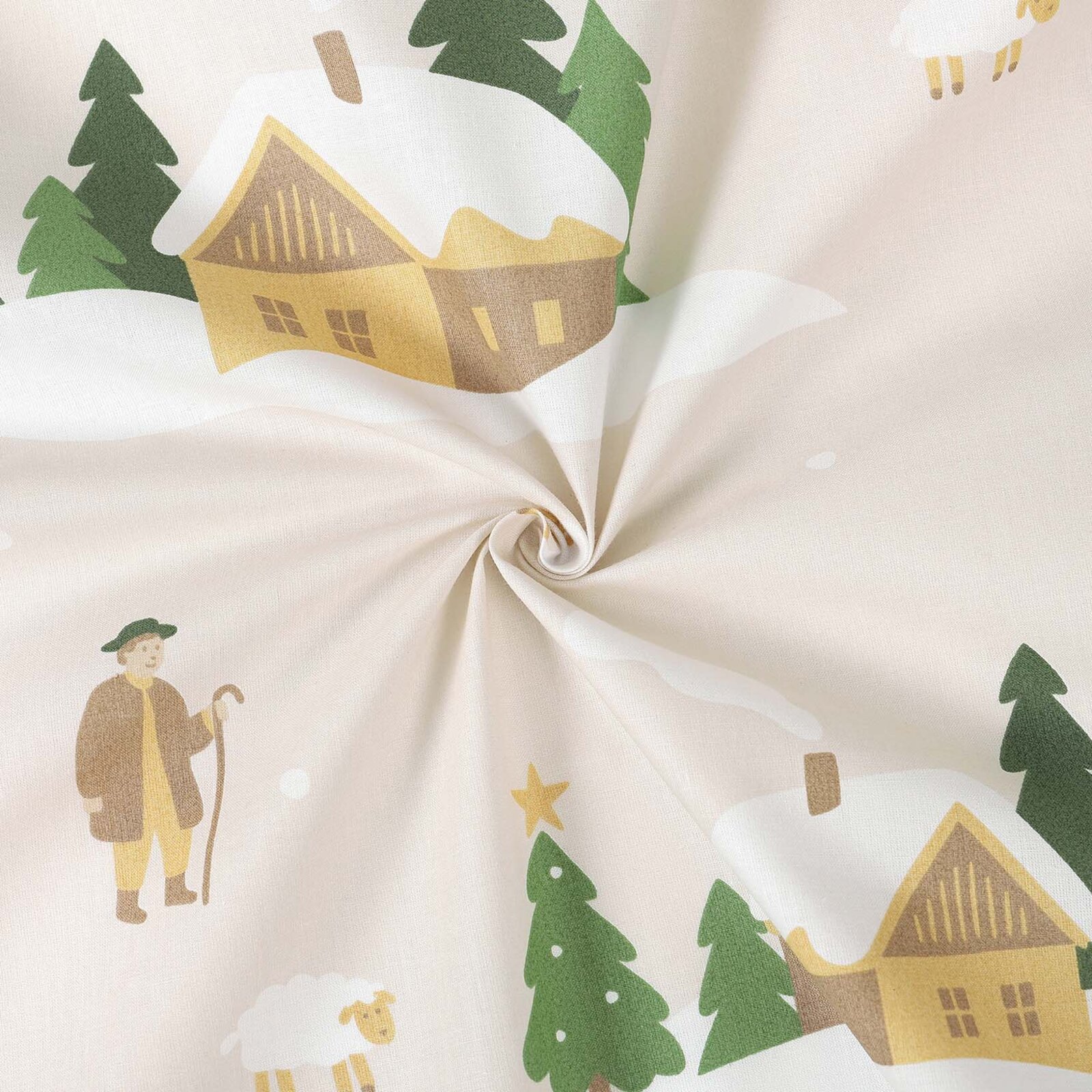 Weihnachtlicher Baumwollstoff - Weihnachtslieder