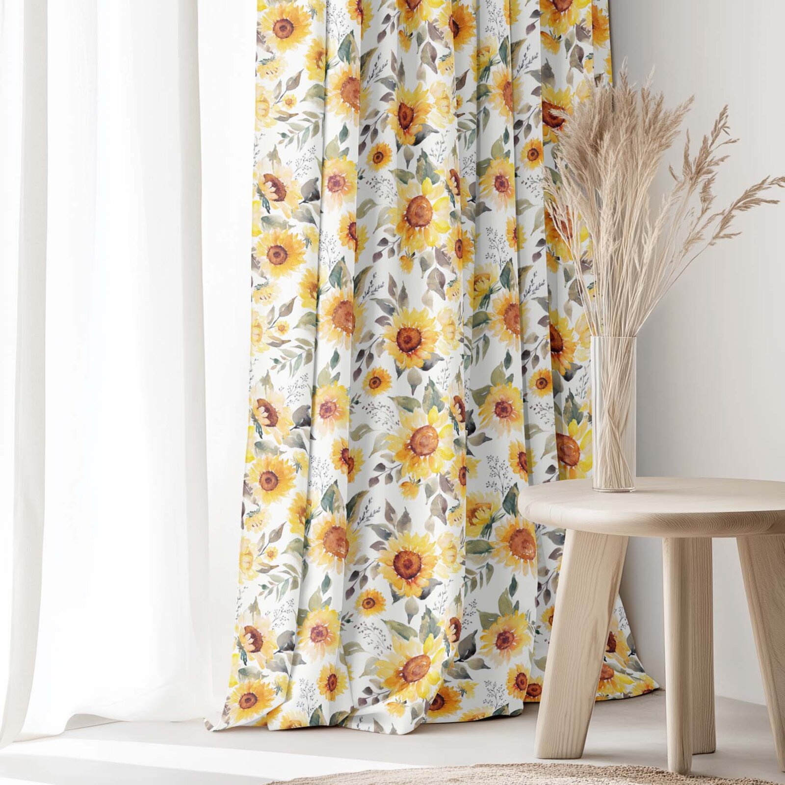 Dekorativer Vorhang – Sonnenblumen