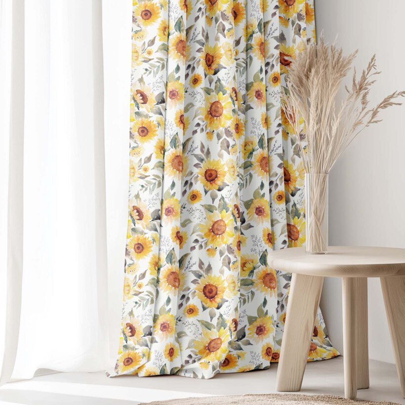 Dekorativer Vorhang – Sonnenblumen
