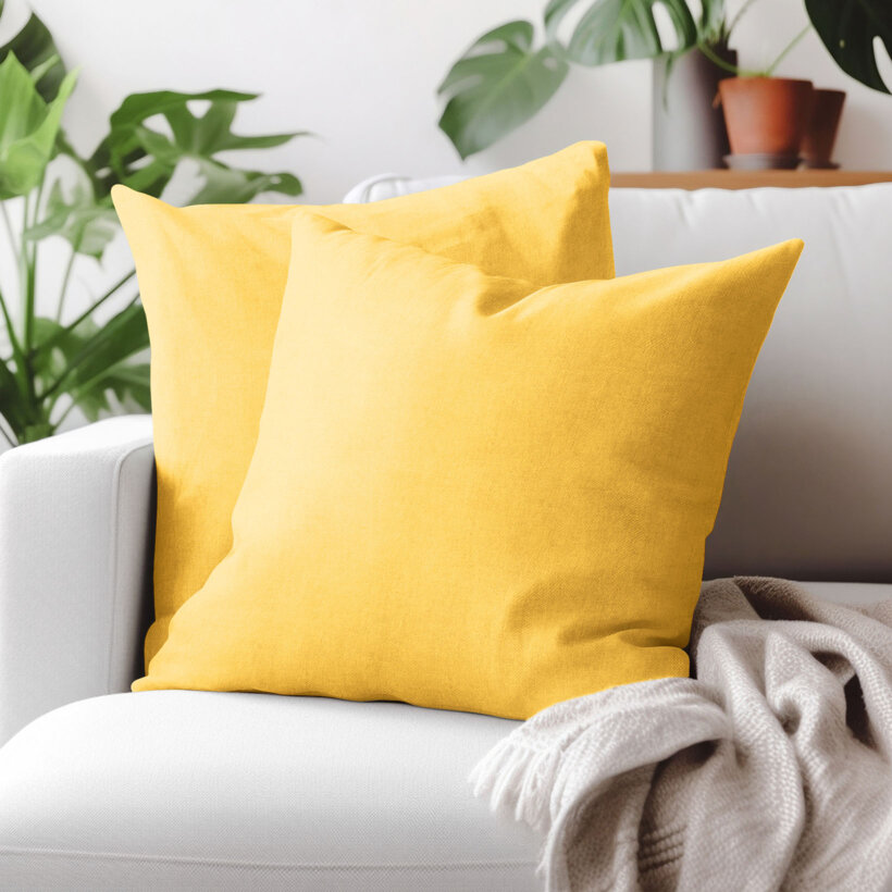 Dekorativer Kissenbezug Malaga - gelb