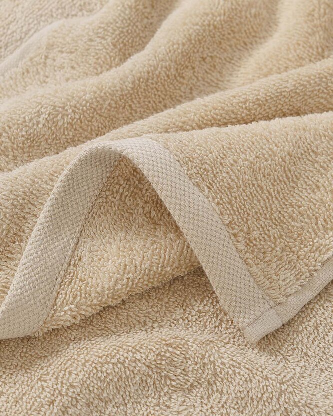 Kinder-Frottierhandtuch - Pinguin auf Beige