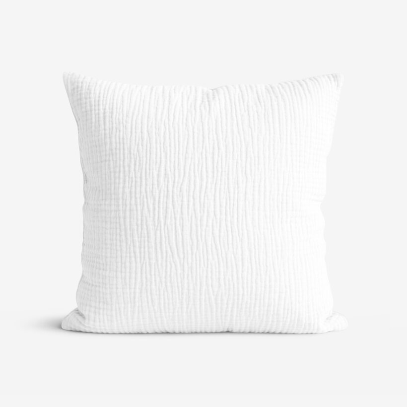 Musselin-Kissenbezug – weiß