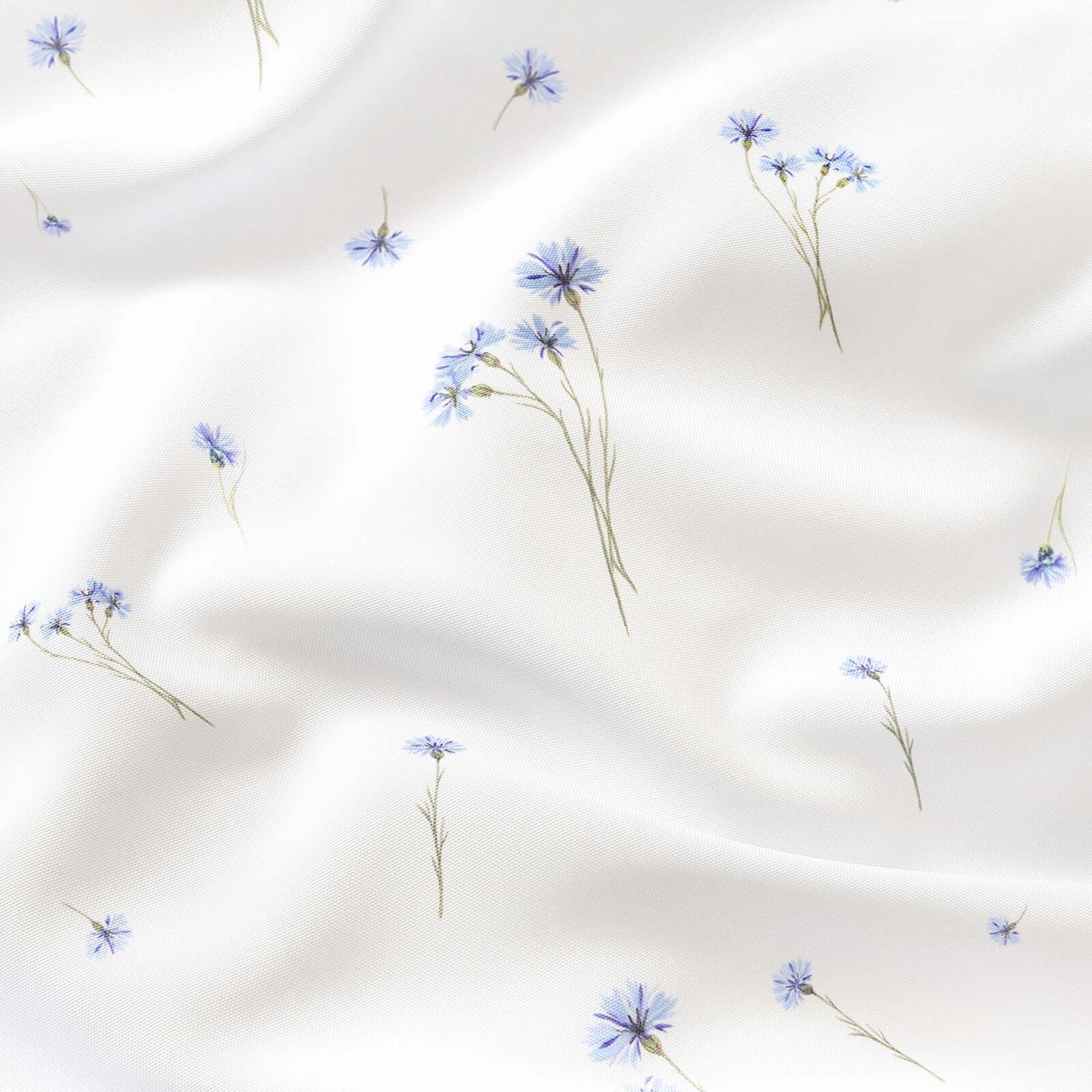 Teflonstoff für Tischdecken - Blaue Kornblumen