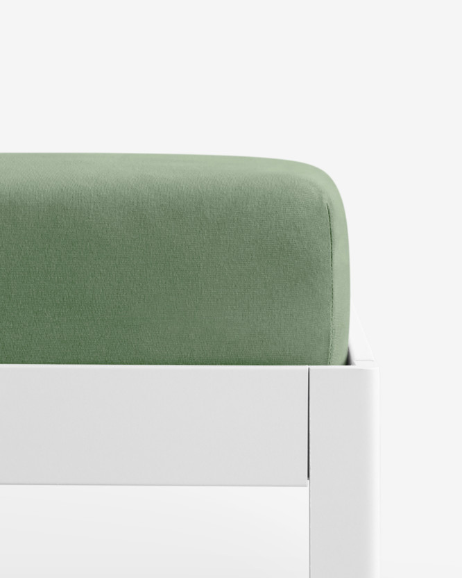 Bettlaken Jersey mit Gummiband - khaki