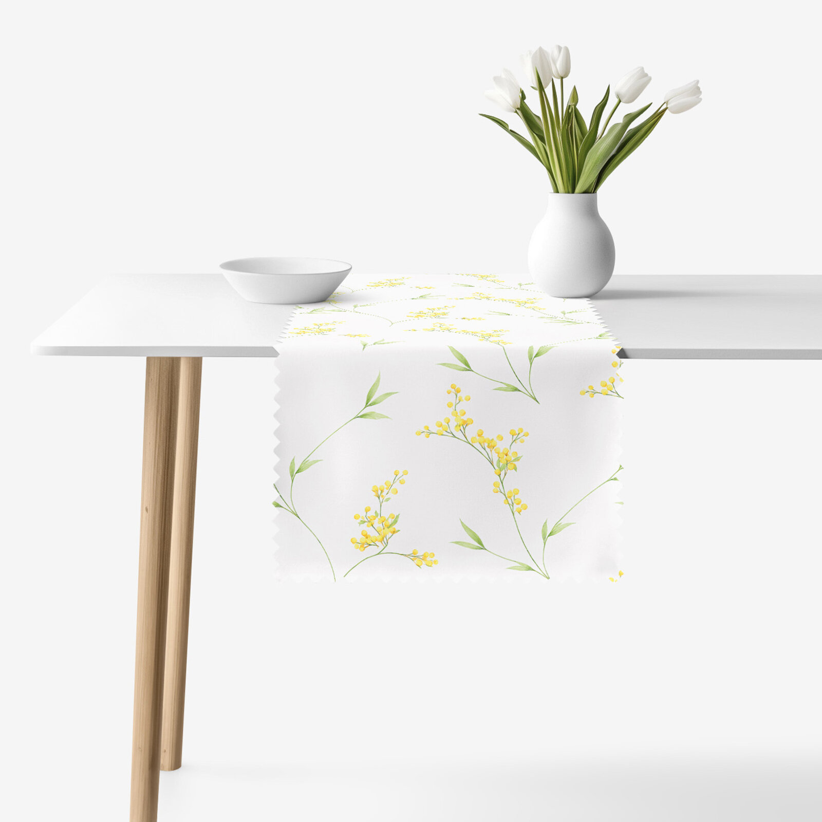 Teflon-Tischläufer - Mimosenblüten