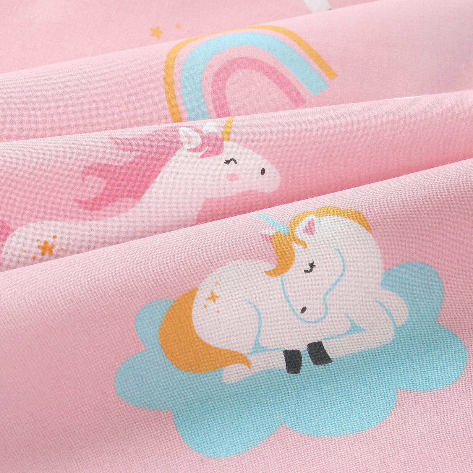 Spannbetttuch aus Baumwolle für Babybetten - Lustige Einhörner