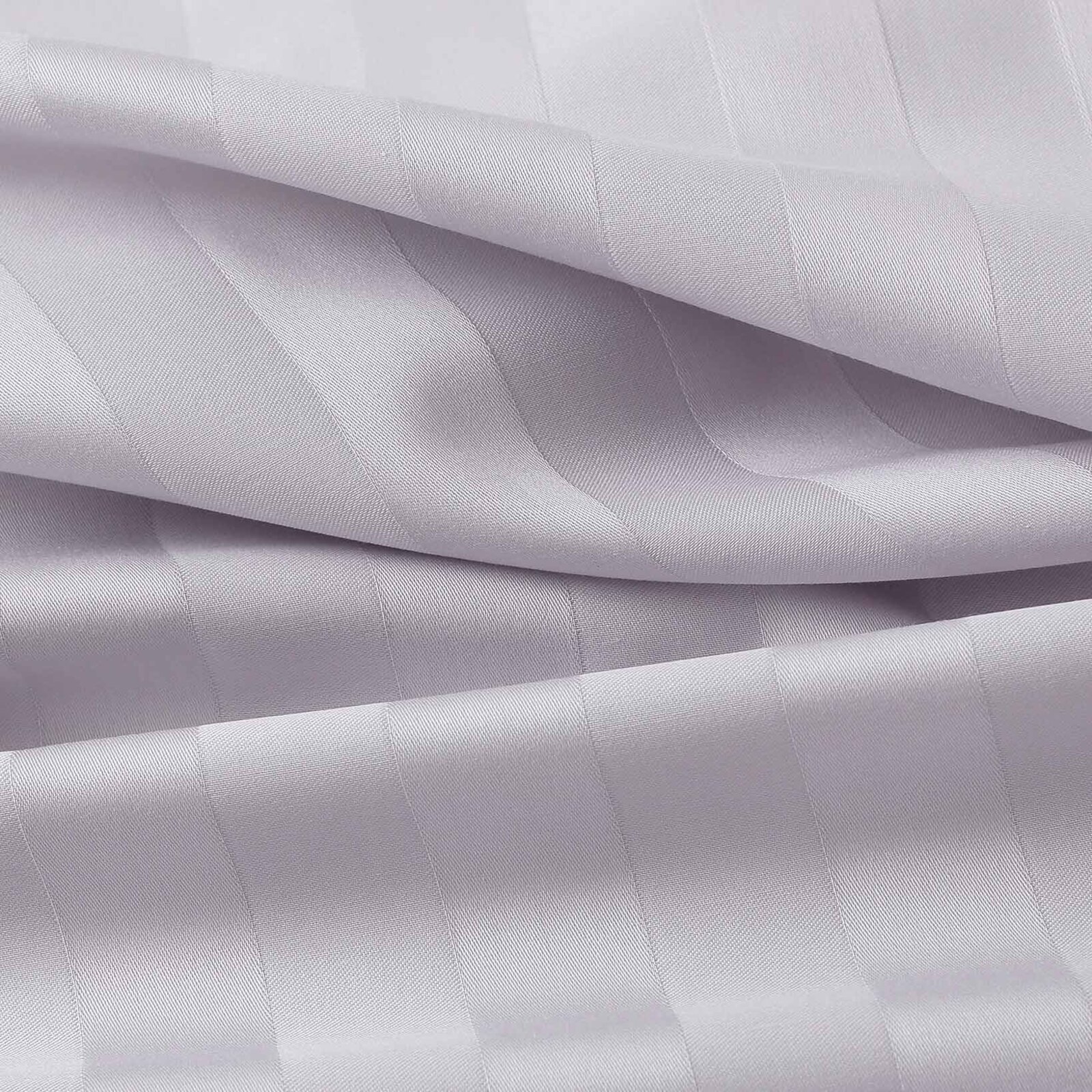 Festliche Damast-Tischläufer - hellgraue Streifen mit Satin-Glanz - 2 Stück