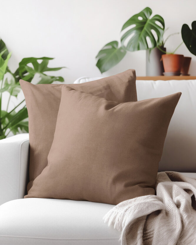 Dekorativer Kissenbezug Marbella - mokka