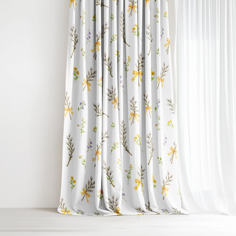 Ostern Dekorativer Vorhang – Weidenkätzchen