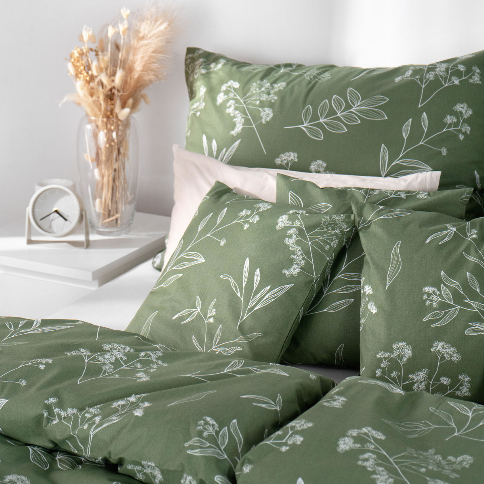 Bettwäsche aus Baumwolle - Kräuterblätter