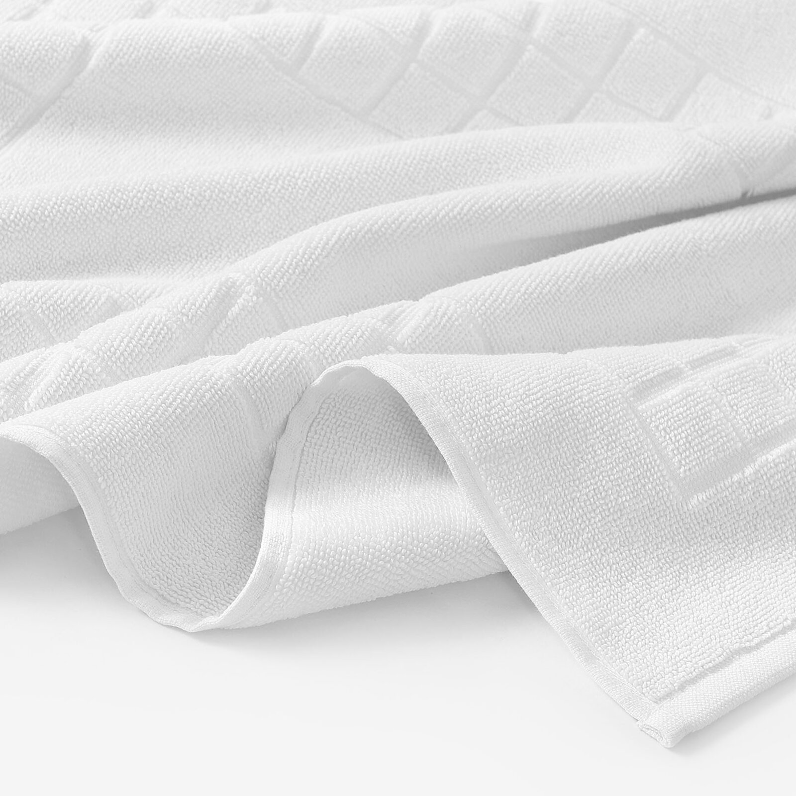 Frottier-Badematte Mozaika – weiß