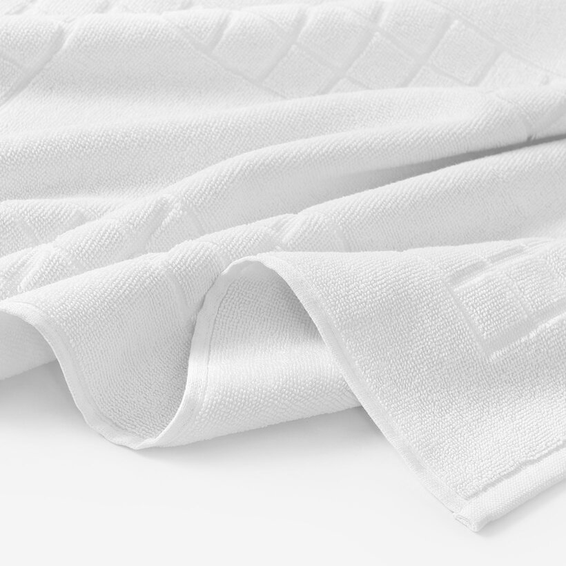 Frottier-Badematte Mozaika – weiß