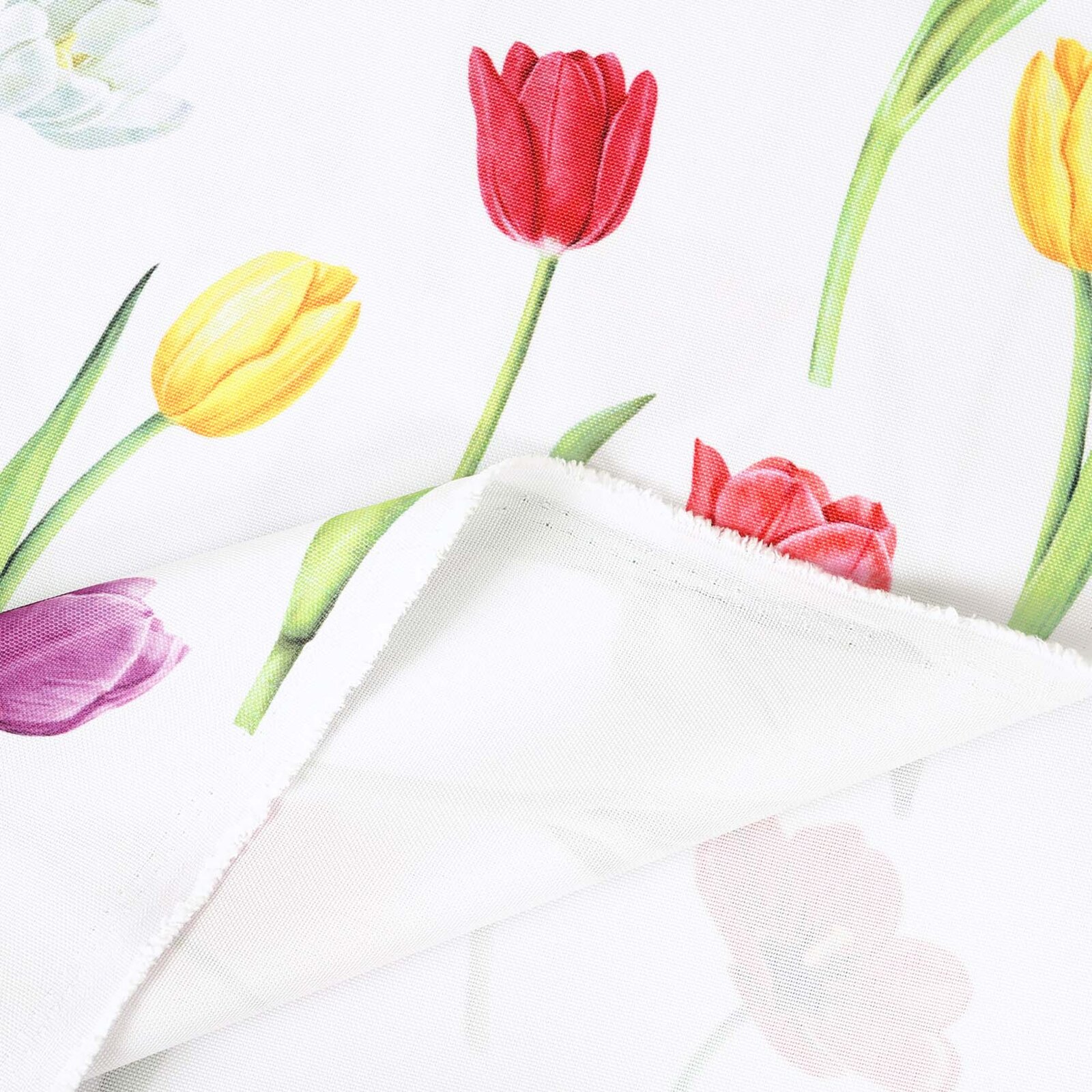 Teflonstoff für Tischdecken - Bunte Tulpen