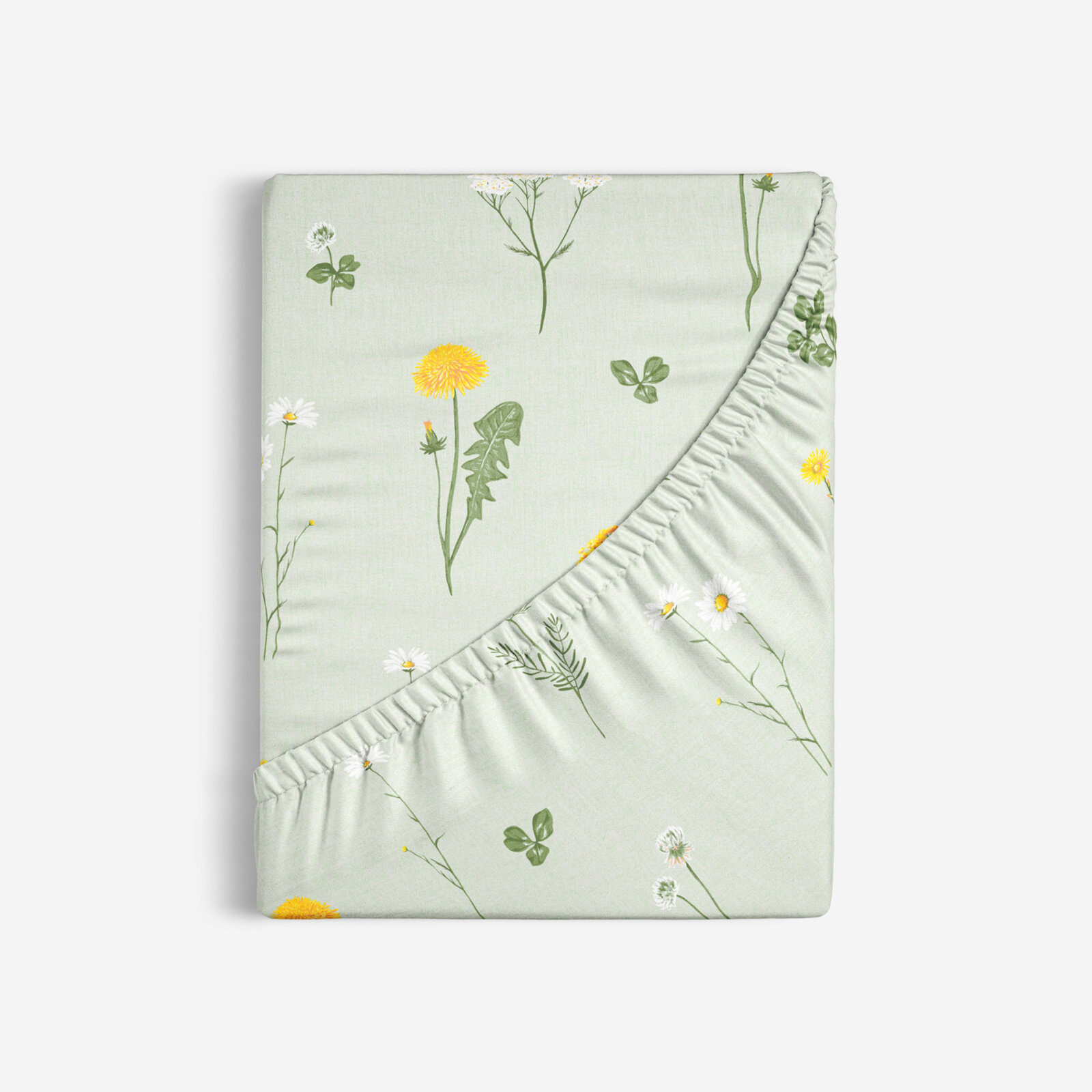 Spannbettlaken aus Baumwolle - Grüne Wiese