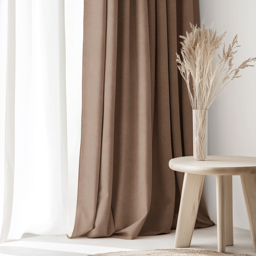 Dekorativer Vorhang Marbella - mokka