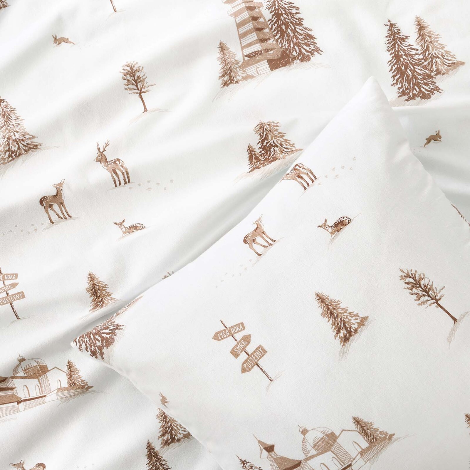 Kissenbezug aus Flanell - Berge