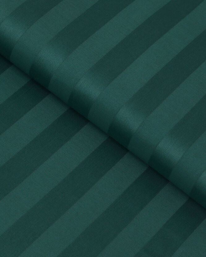 Damast - dunkelgrüne Streifen mit Satin-Glanz