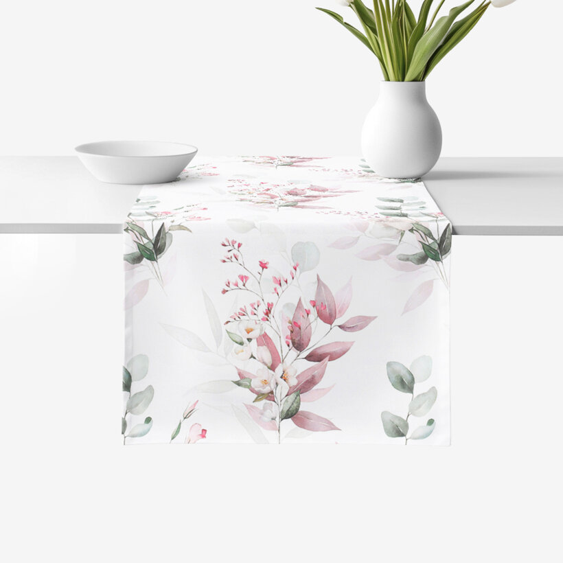 Tischläufer aus 100% Baumwolle Deluxe - zarte Rosen