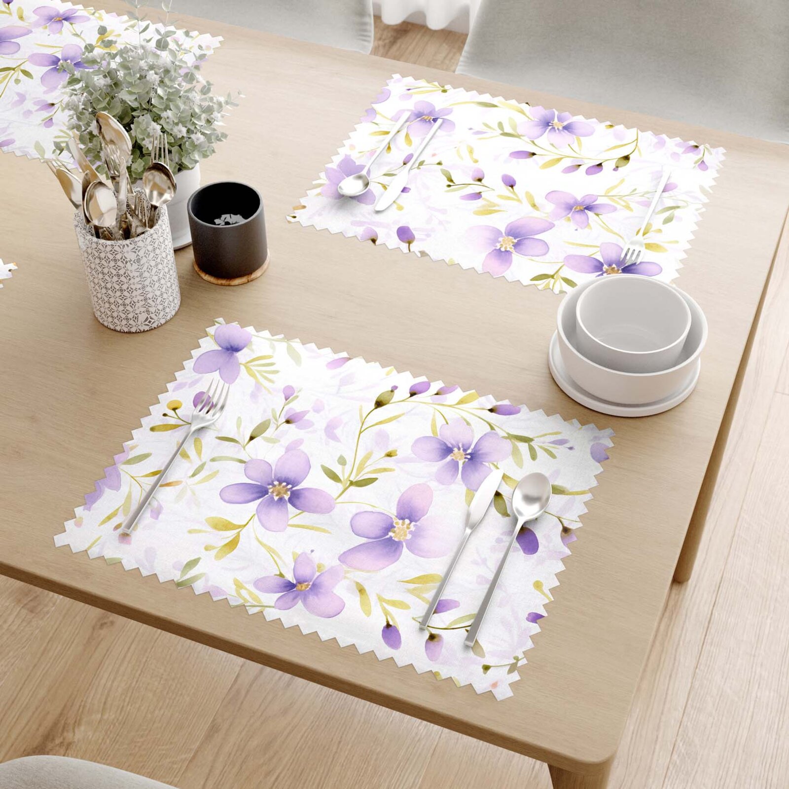 Tischset Teflon - Veilchenblüten - Set 2 Stück