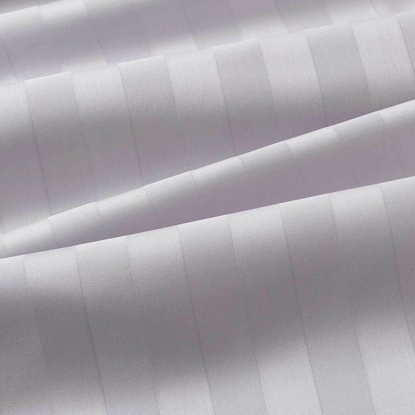 Festliche eckige Damast-Tischdecke - hellgraue Streifen mit Satin-Glanz