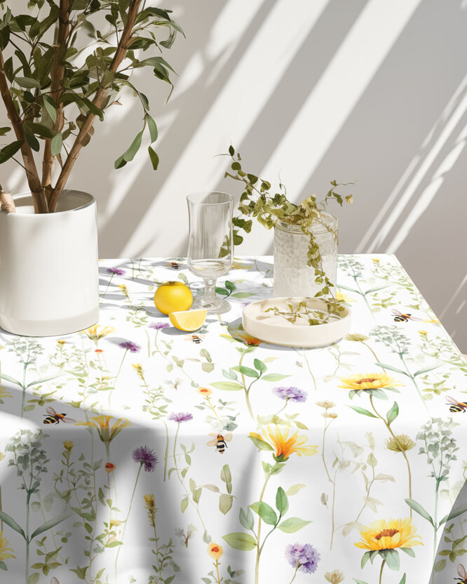 Eckige Teflon-Tischdecke - Wiesenwelt