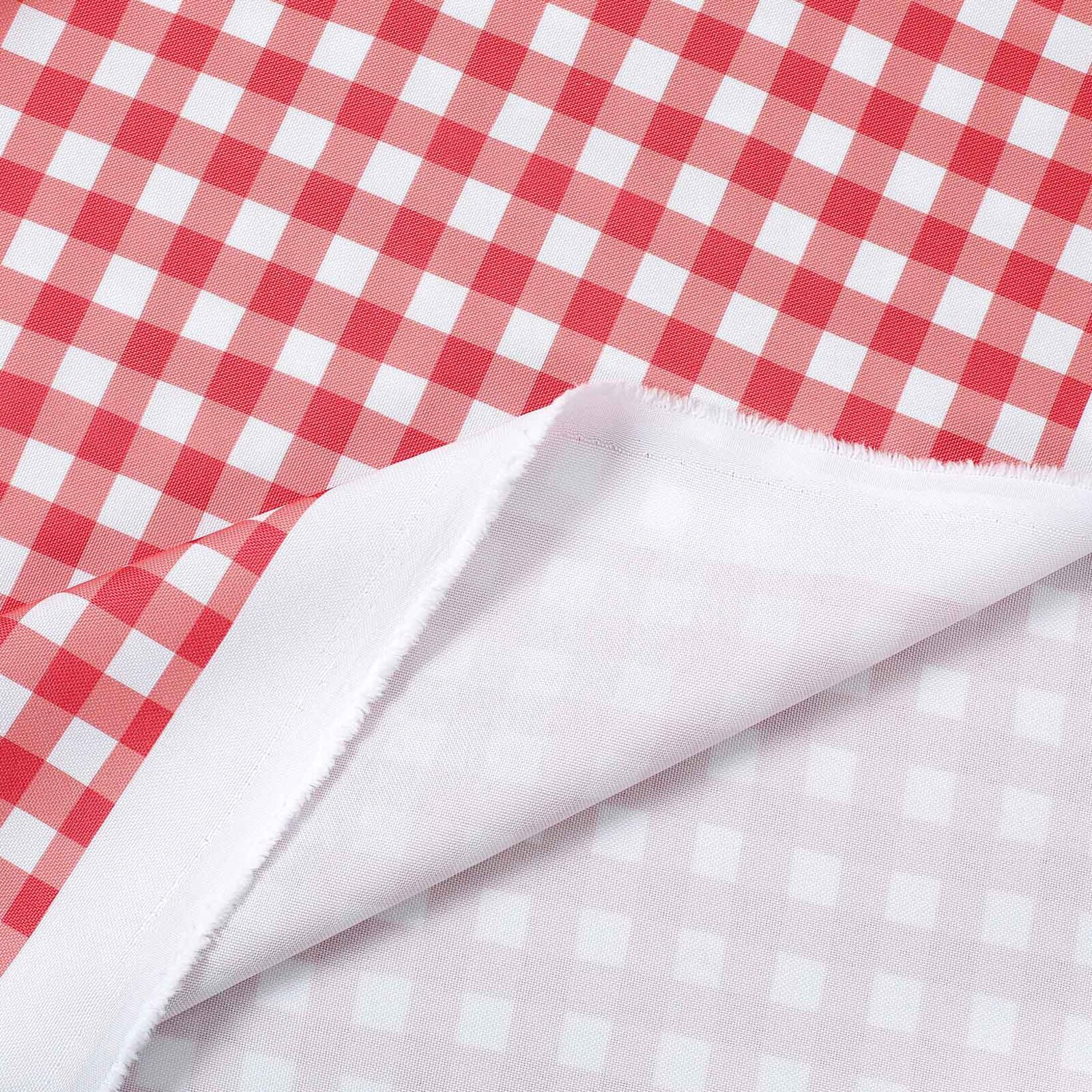 Teflonstoff für Tischdecken - rote Würfel