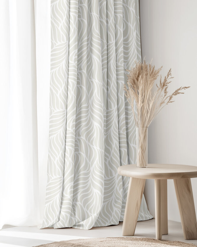 Dekorativer Vorhang – Beige Linien