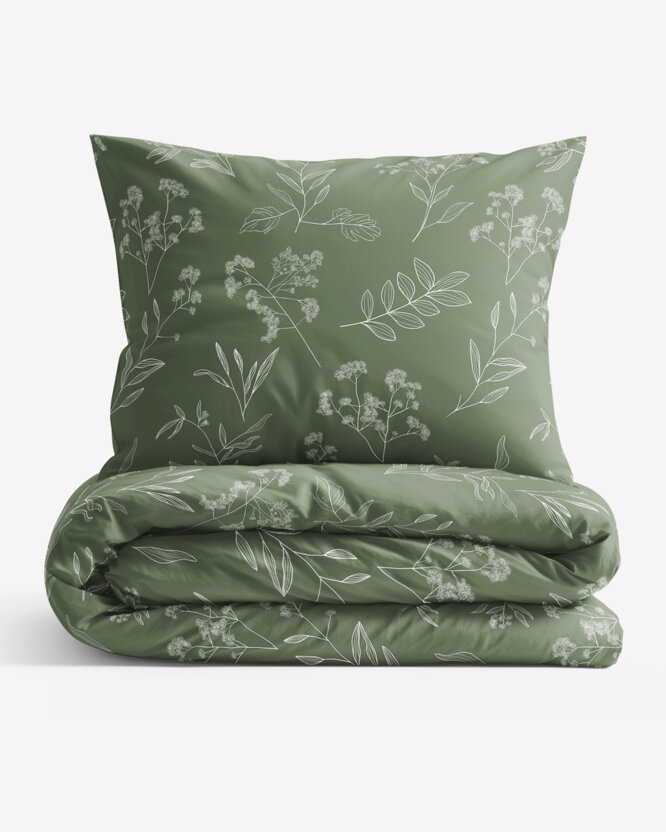 Bettwäsche aus Baumwolle - Kräuterblätter