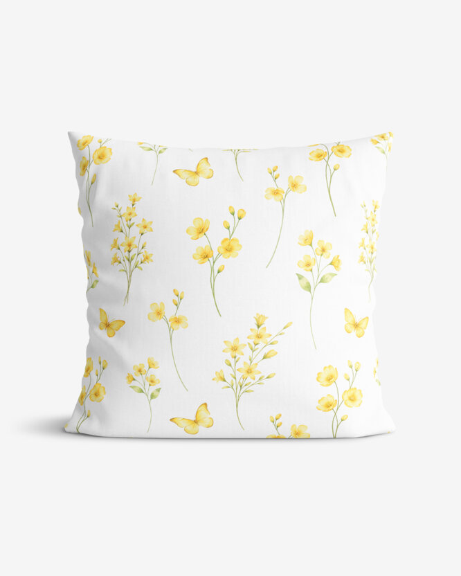Dekorativer Kissenbezug - Gelbe Wiese