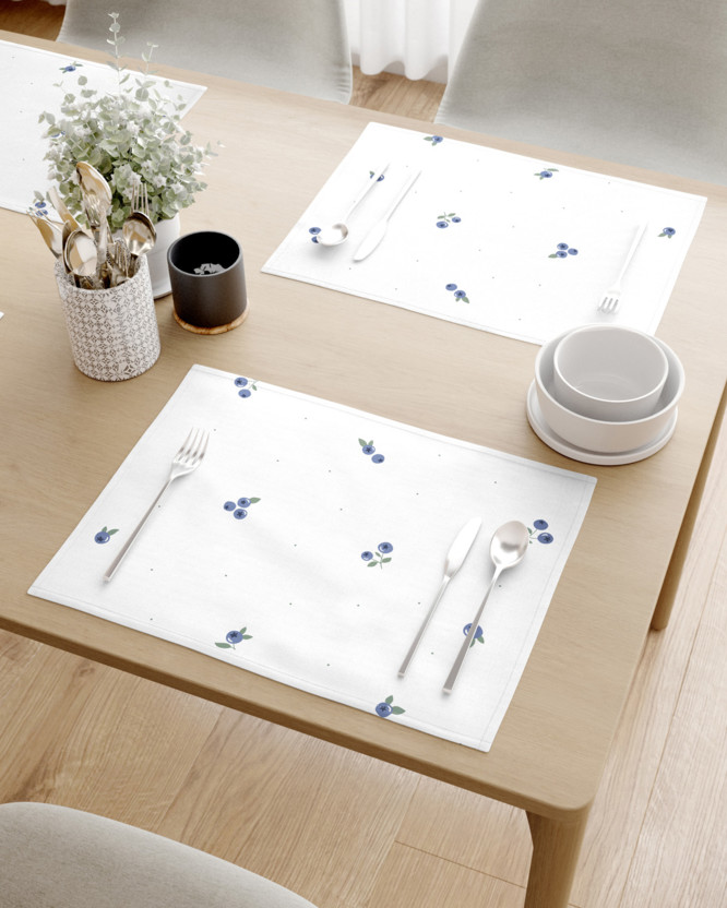 Tischset 100% Baumwolle - Heidelbeeren - 2 Stück