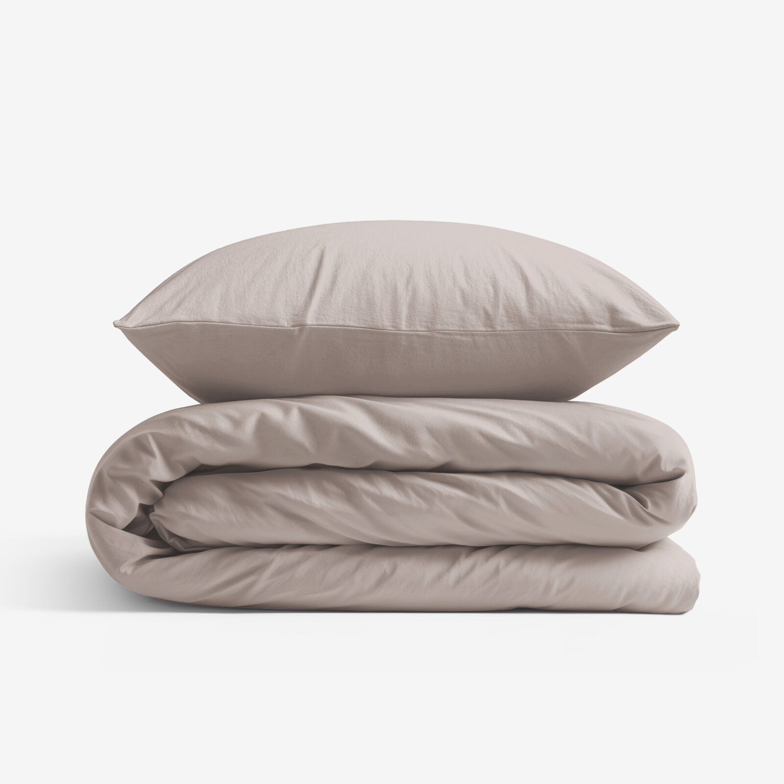 Bettwäsche aus Baumwolle - graubraun