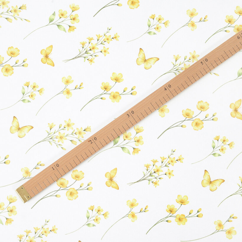 Teflonstoff für Tischdecken - Gelbe Wiese