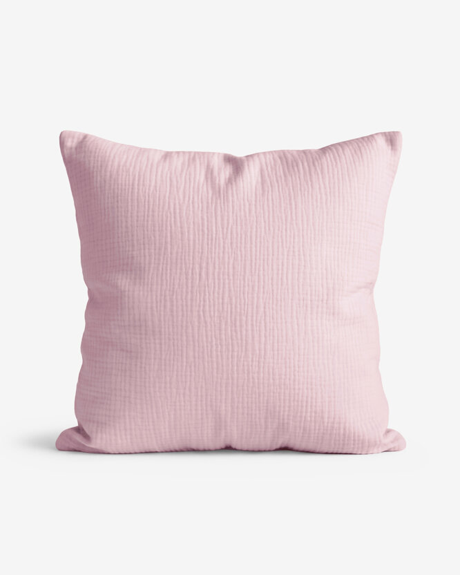 Musselin-Kissenbezug – pastellrosa
