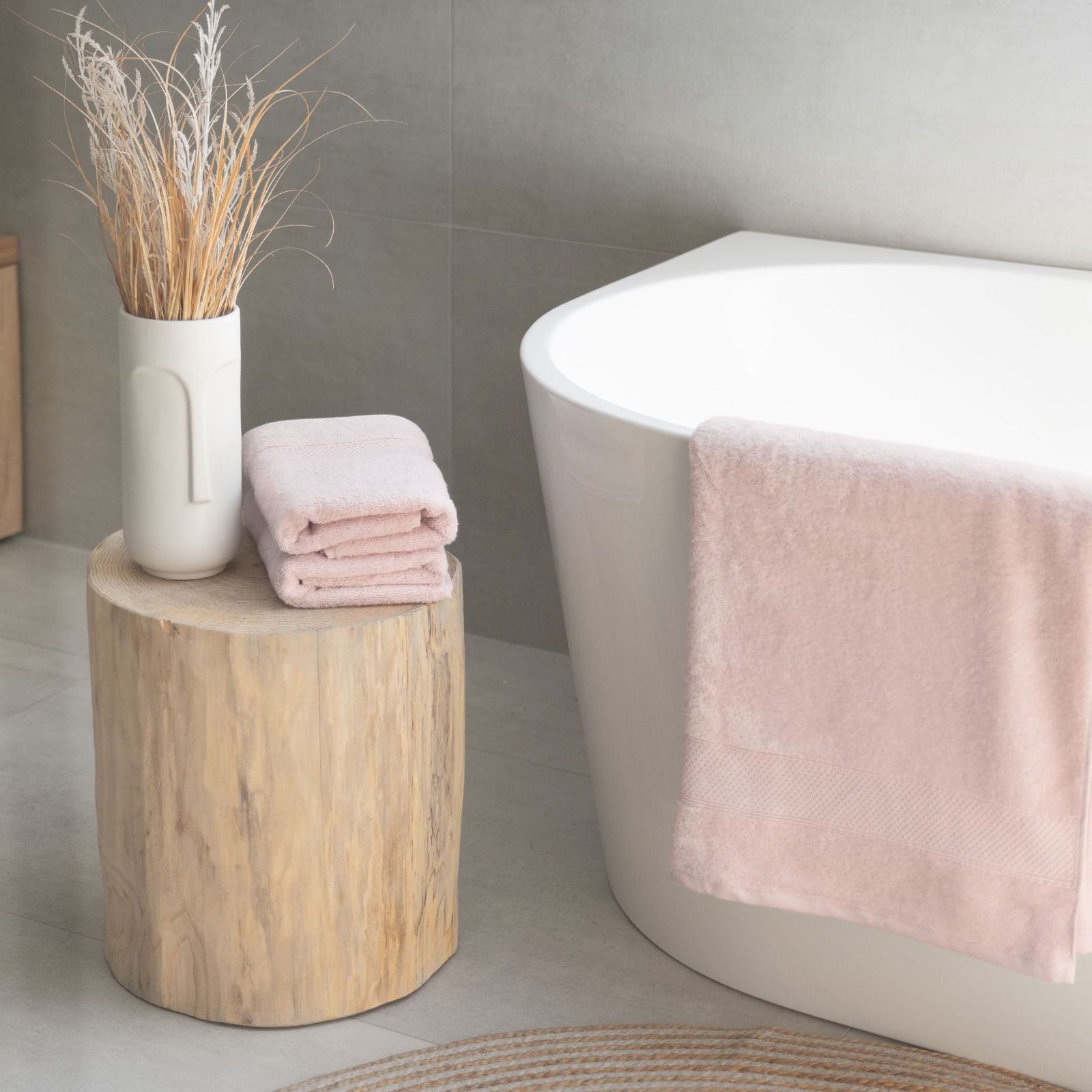 Bamboo Handtuch/Duschtücher Soft Lux - puderrosa