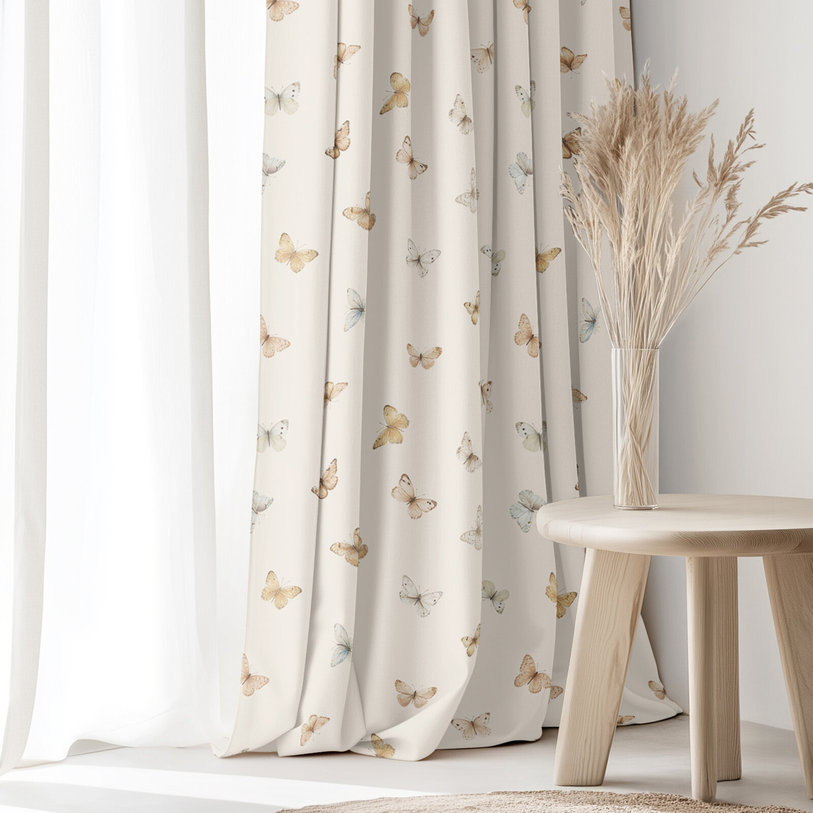 Dekorativer Vorhang – Schmetterlinge