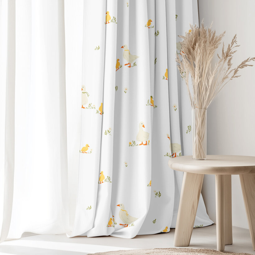Ostern Vorhang aus Baumwolle - Enten