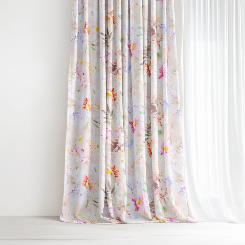 Vorhang aus Baumwolle Deluxe - wilde Blumen