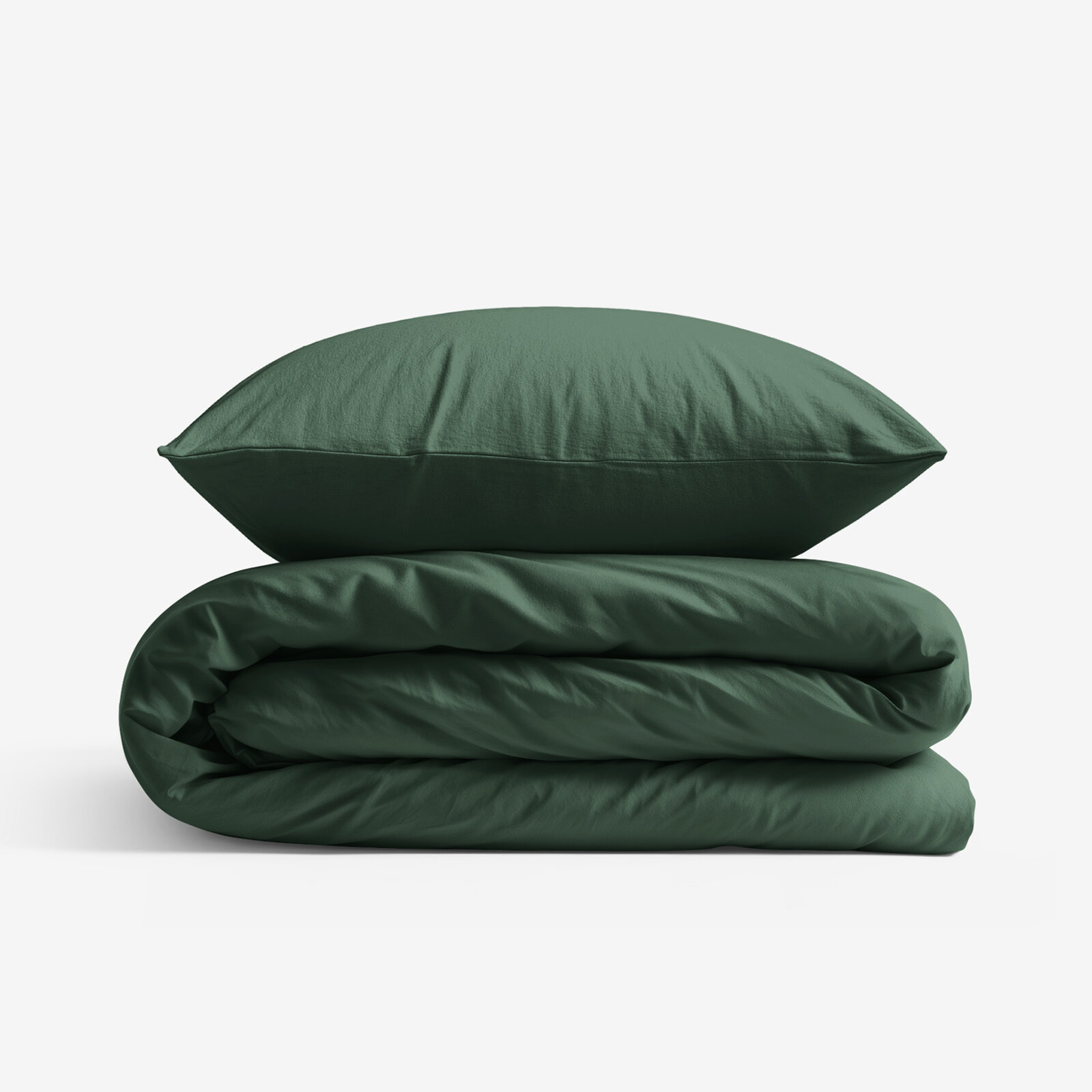 Bettwäsche aus Baumwolle - dunkelgrün