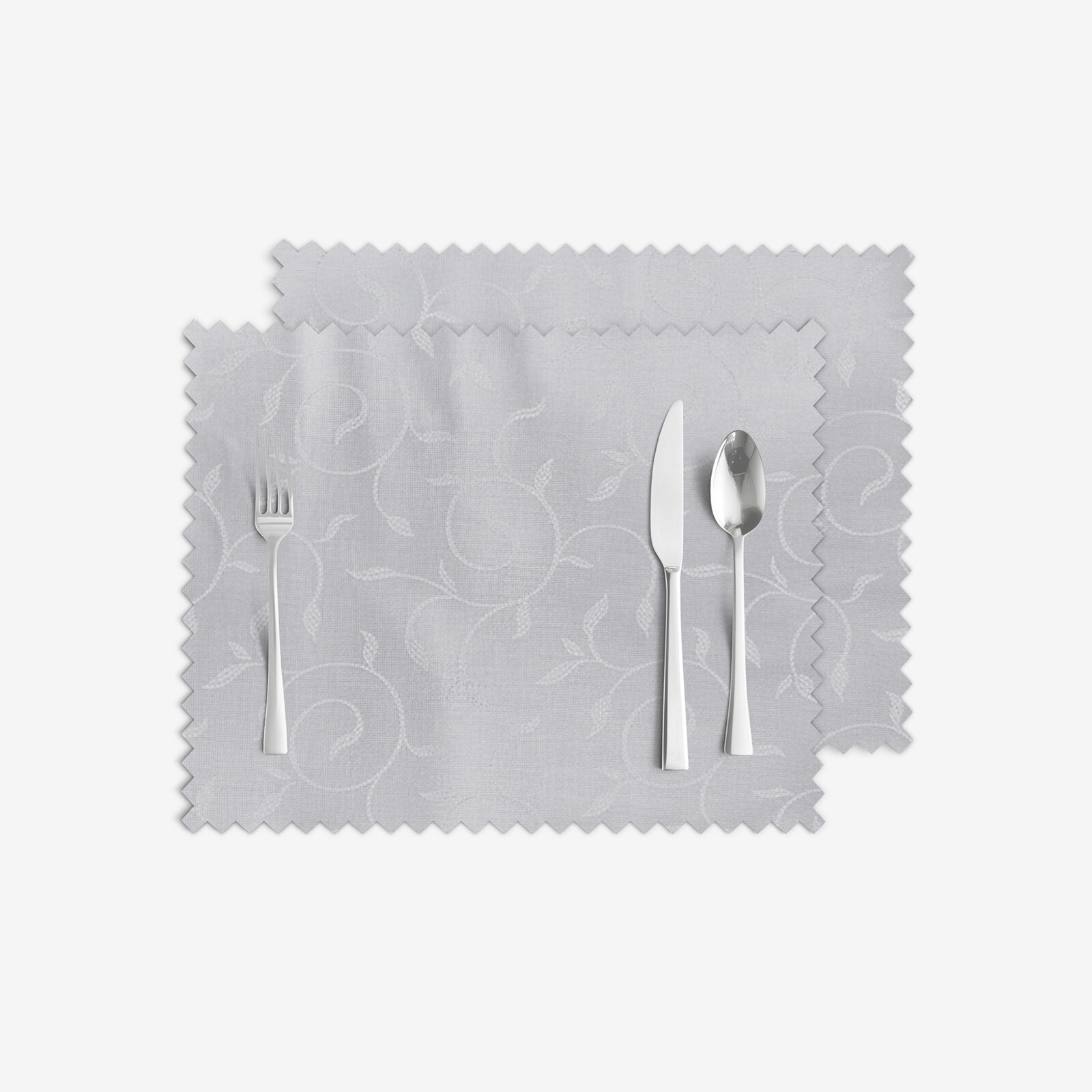 Festliches Tischset Teflon - grau mit großen Ornamenten - 2 Stück