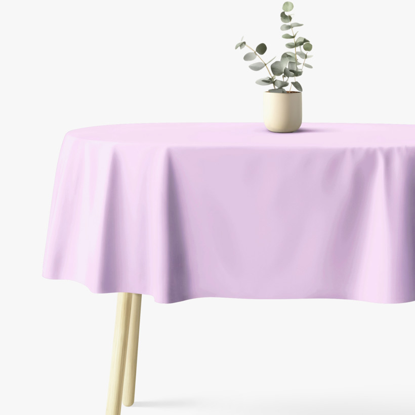 Ovale Tischdecke aus 100% Baumwolle - lila