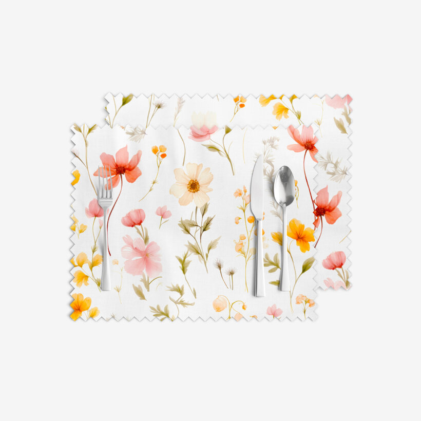 Tischset Teflon - Blumenparadies - 2 Stück