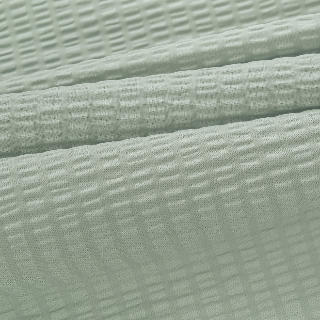Seersucker-Kissenbezug - salbeigrün