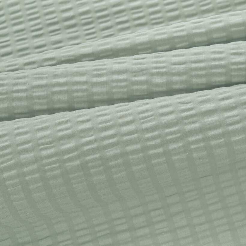 Seersucker-Kissenbezug - salbeigrün