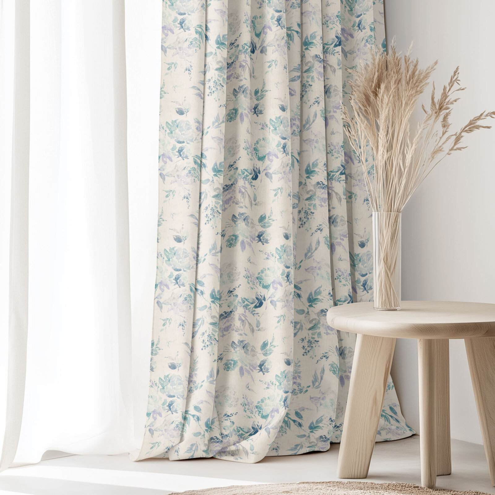 Dekorativer Vorhang Valencia - Pflanzenabdrücke