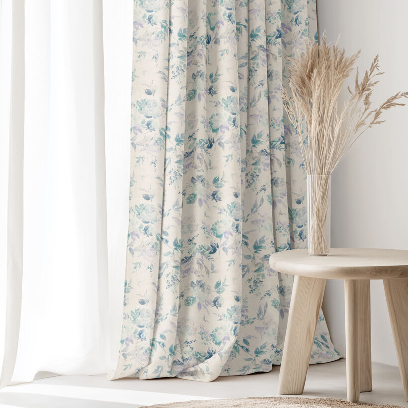 Dekorativer Vorhang Valencia - Pflanzenabdrücke