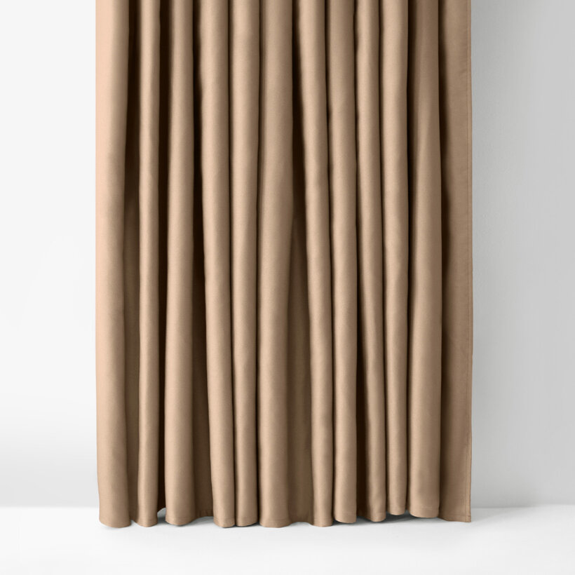 Blackout Verdunkelungsvorhang mit Satin-Glanz - goldbeige