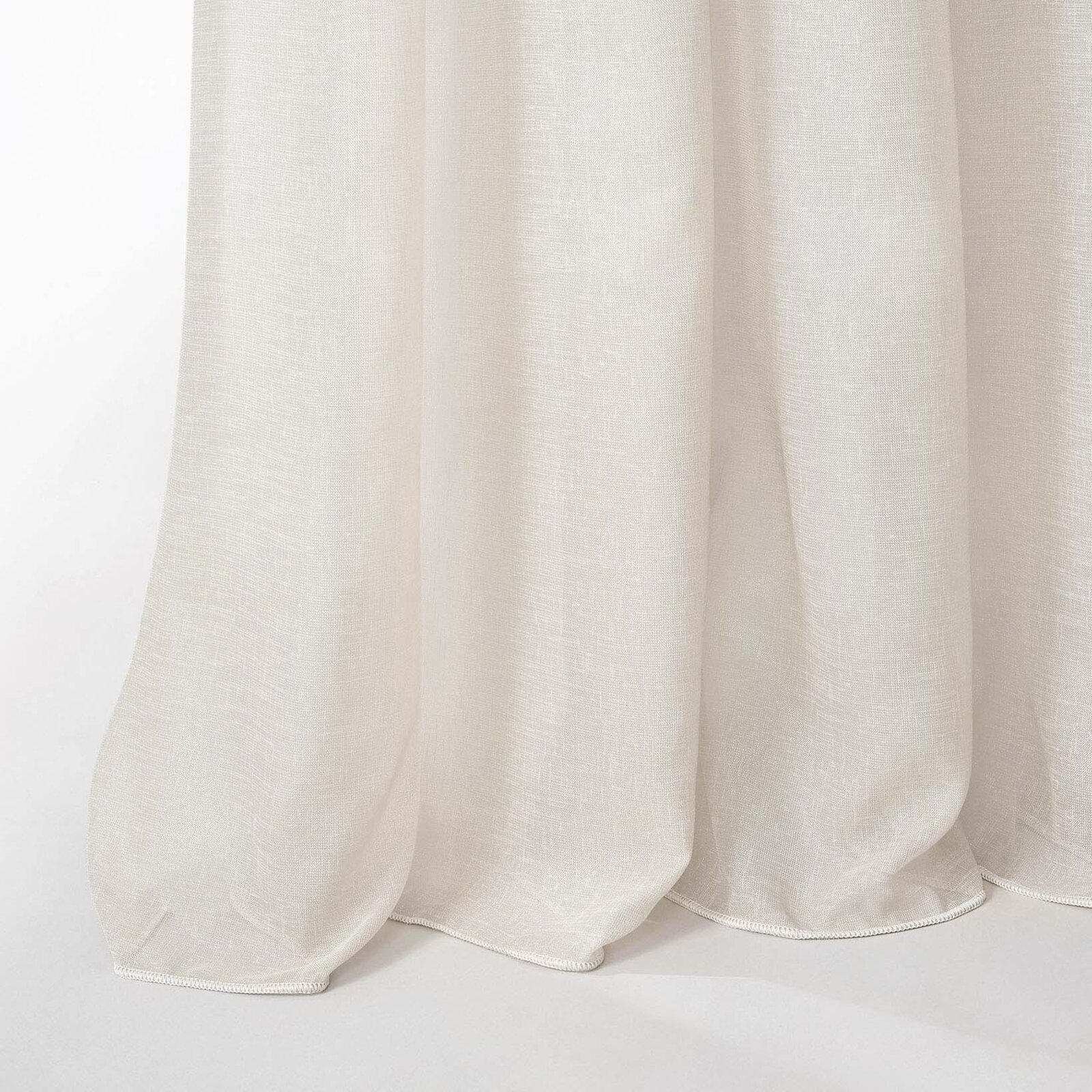 Gardine in Beige mit Glanz-Effekt