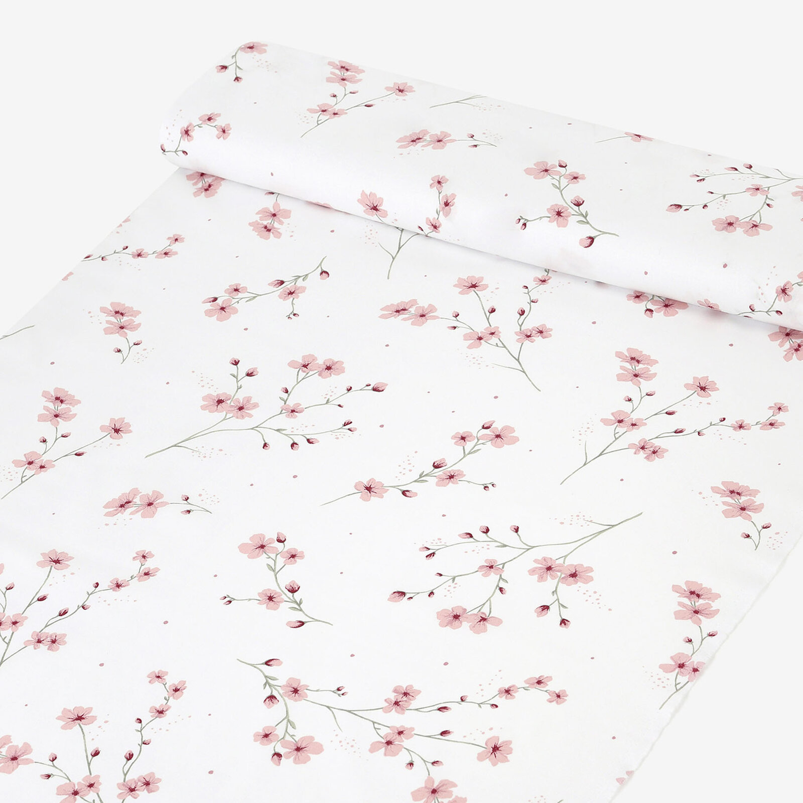 Baumwollstoff - Blühende Sakura-Kirschbäume