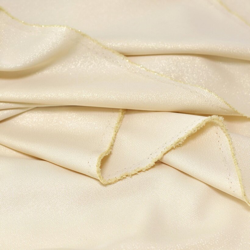 Dekorativer Stoff - goldfarbe mit Glitzereffekt